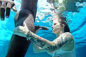 hot teen 18+ slammed hard by bbc underwater, damn!
