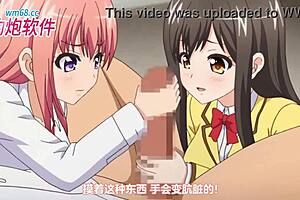 Anime fetish parody with newbie schoolgirl in wild hentai action