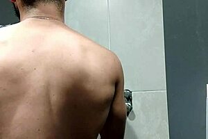 guy stared during workout, took him to bathroom for sucking