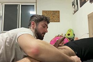 I invited my straight friend over for a blowjob and came in his mouth