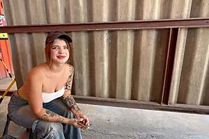 I, the teen car washer, took big cock in my throat and got fucked in the forest