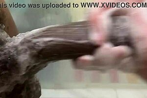 Petite blonde sister asks brother for towel in bathroom