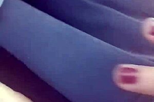 Latina milf fucks in the car after shopping with mother-in-law