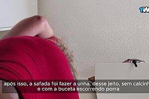 Married woman gets covered in mess after wild homemade fun with husband.