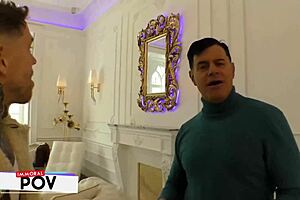 Dean’s Cute Babe Sucks Monster Cock with Puffy Lips!