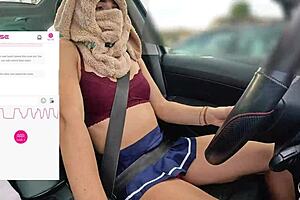 driving while a fan remotely controls my vibrator, friend filming 😏