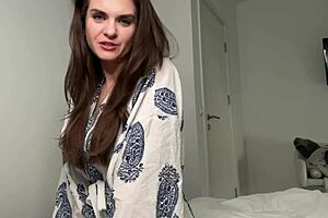 stepson discovers his stepmother's milky boobs in the bedroom