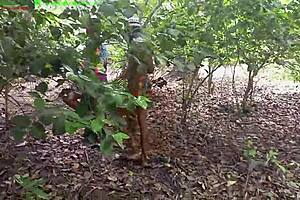 African ebony latina pornstar caught fucking hardcore in the bush with amateur bbc hunter