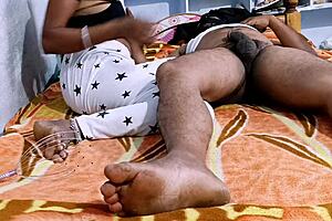 indian hot wife gives homemade handjob blowjob footjob