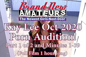 Cute brunette kay lee rubs pussy