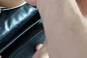 I'm playing with her pierced pussy and nipples using a 10 inch toy part 1