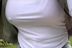 Wifey’s braless bike ride shows off amazing tits in public