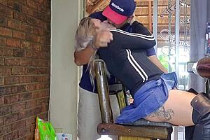 Close up and personal glimpse of cheating girlfriends in action