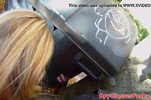 real teen fucked outdoors in spycam