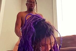 broke dreadhead chick takes rough dick pounding