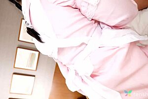 Brunette Asian Teen Ichika Matui Shows Tight Shaved Body