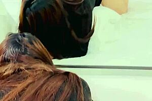 Husband Passionately Fucks Wife in Dress, Heels, and Lace Thong.