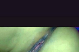 A hot woman gets her holes full of cum while masturbating alone