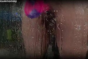 spied on chubby roommate using toy in shower