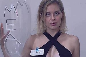 Feel good after work with Severance cosplay babe blowjob POV