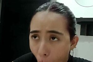 hot guy lets his stepsister in and gives her good oral sex until he cums in her mouth