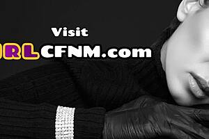 femdom latex cfnm lady sucks and jerks bondage dude in heels and gloves