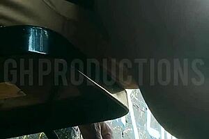 up skirt fun with an african teen at the park