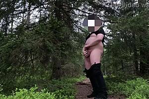 ChubbyKaot Strips and Plays Solo in Wild Forest Scene.