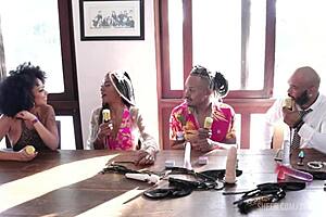 Black Couple From RJ Enters Porn With Sheer Red Outfit, Feeling Excited