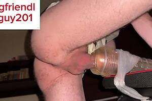 Dirty talking dad creampies his beloved Fleshlight