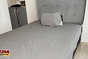 latina porn casting - tiny amateur riding first big white cock 😍 monster skinny interview.