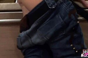 Milf Teases by Undressing and Ripping Tiny Panties in Tight Clothing.