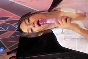 Fat Housewife Babe Rides Dildo In Bunny Costume Behind Scenes