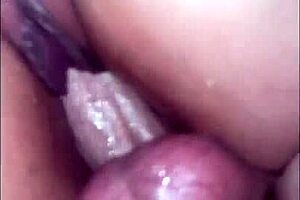 Sweet brunette enjoys hard fucking in fishnet outfit.