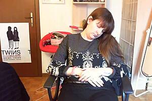 bathroom floor mess with a huge pee spill.