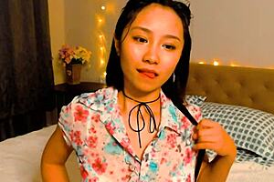 This little 18+ asian girl in costumes doing cosplay on webcam