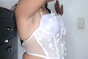 Curious Lesbian Tries Monster Cock For The First Time, Bent Over And Squirting.