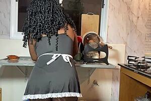 black employee fucks boss's young son on hair 😏