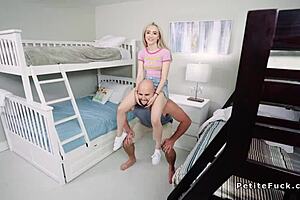 Petite Teen Bangs Hard in Bunk Bed Room