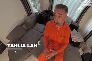 Sexy Latina Tahlia Lane enjoying a good fucking behind the scenes.