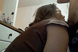 999 White Slut In White Satin Thong And Panties Brown Satin Bodycon Dress Heels Blowjob Pov Doggy Style Rimming