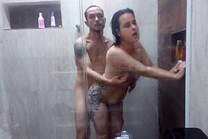 Sharing the bathroom with my friend's wife in the old house