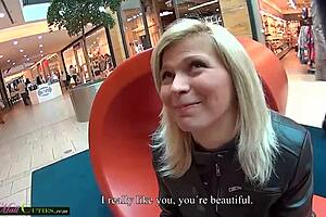 young girl masturbates in mall.