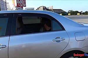 Cheating thai wife is a dirty swinger fucking hubby's friend!