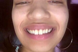 tiny mixed slut masturbates