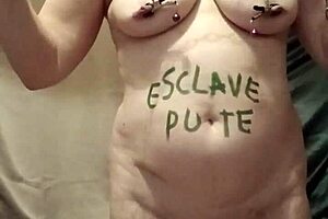 Slave girl endures outdoor humiliation with teasing and doggystyle action.