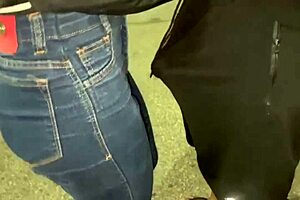 Wife gets wild with friend in public banging!