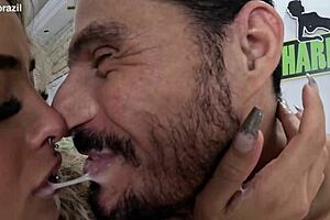 Morganita's first double penetration with intense anal