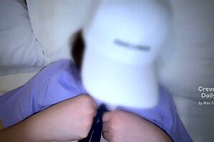 Asian Babe in Thong Gets Missionary Creampie in Tight Bedroom Scene