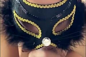 Neighbor cums in wife's face during POV oral.